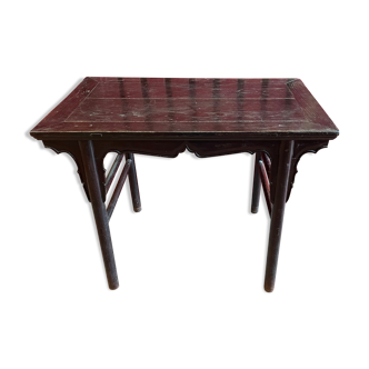 Table-console haute ancienne laquée noire 19ème siècle, était utilisée comme table lecture