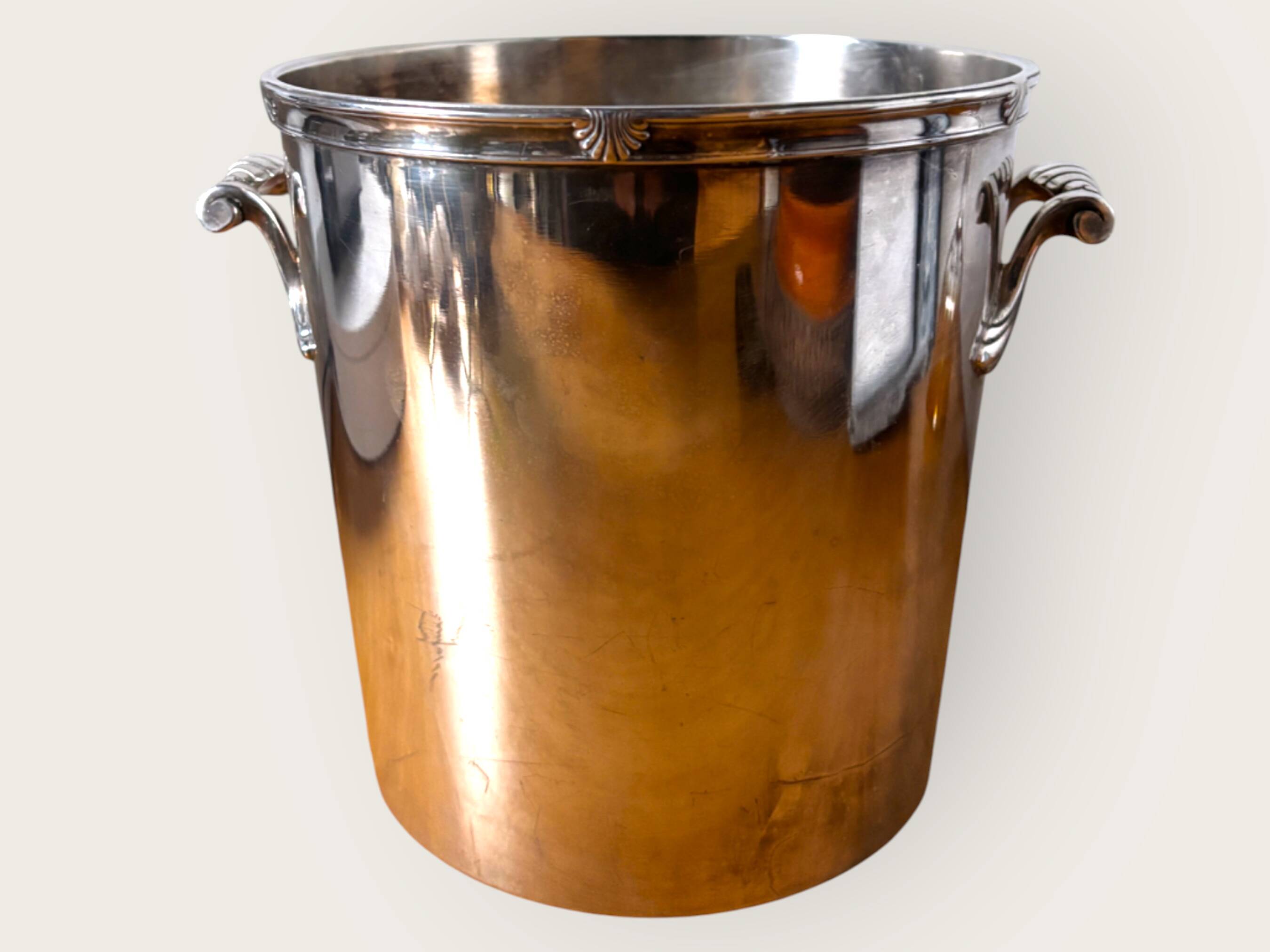 Ercuis silver-plated champagne bucket, France 1950s