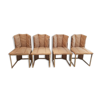 Set of 4 vintage Italian dining chairs, 1970