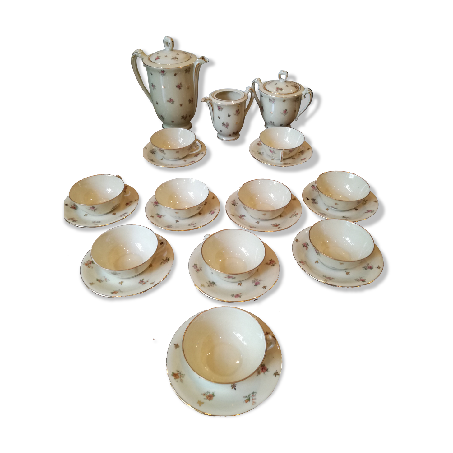 Tea service café art deco Limoges 1925