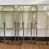 Four Plia folding chairs by Giancarlo Piretti edited by Castelli