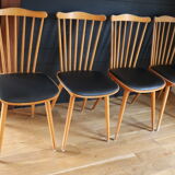 4 chairs baumann v5 skaï black light beech