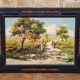 Conti: the walk / Animated landscape of elegant – Oil on canvas signed