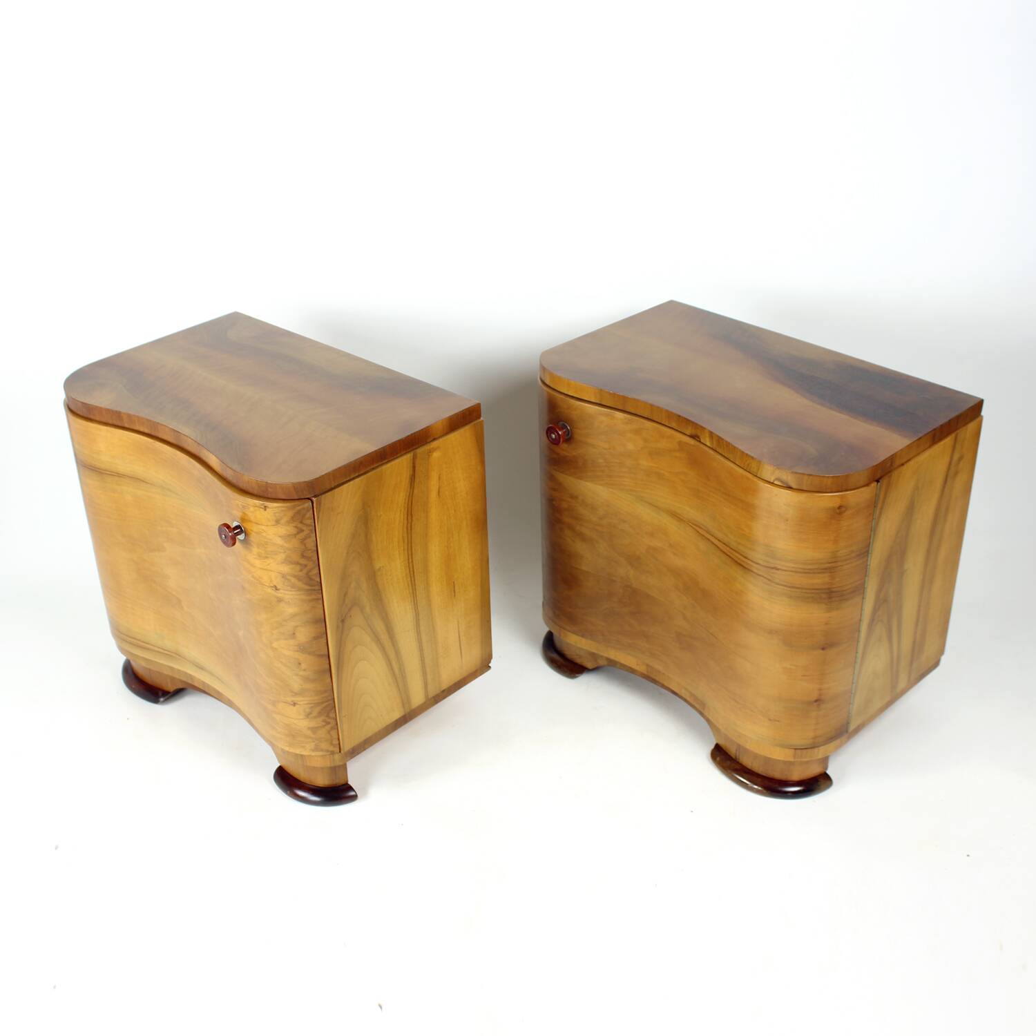 Art Deco Bedside Tables By Jindřich Halabala For Up Závody, 1930s