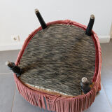 Old pink toad armchair