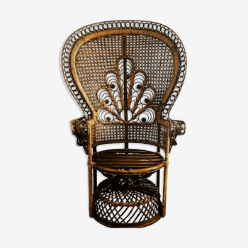 Emmanuelle armchair in rattan and wicker