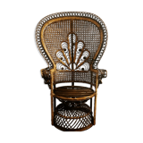 Emmanuelle armchair in rattan and wicker