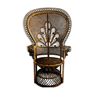 Emmanuelle armchair in rattan and wicker