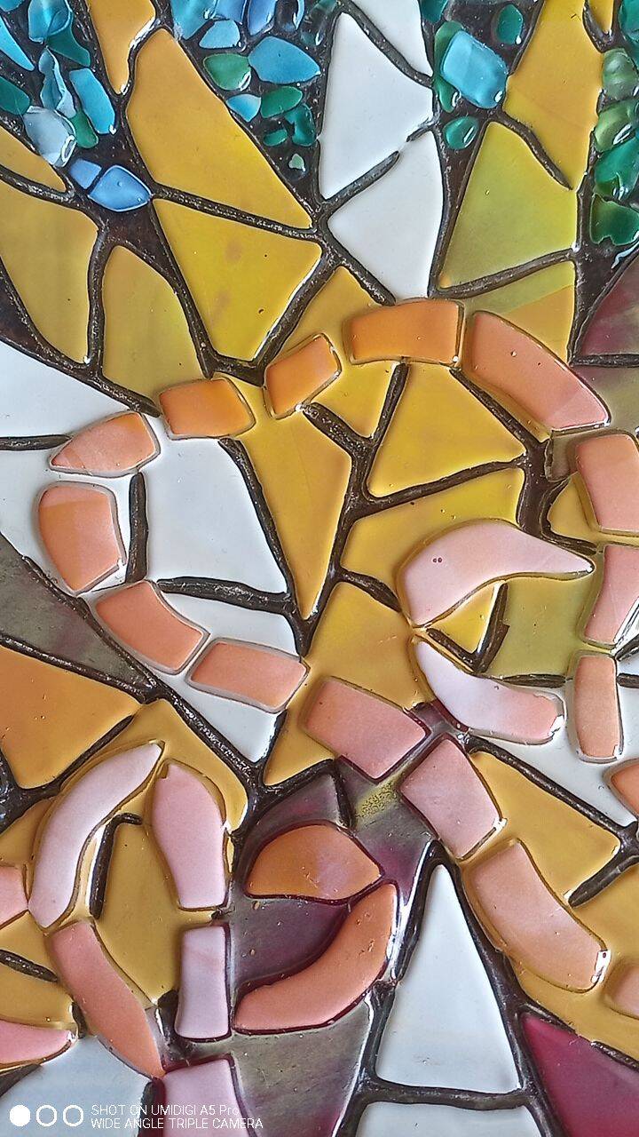 Murano - glass marquetry bowl "Omaggio a Gaudi"