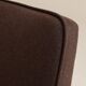 Fauteuil rétro en tissu en laine cacao, bois de hêtre naturel