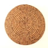 Braided round basket or wall decoration, 70s