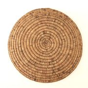 Braided round basket or wall decoration, 70s