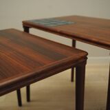 Set of three rosewood tables, Danish design, 1960s, production: Denmark