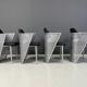 Postmodern metal dining chairs, 1980s