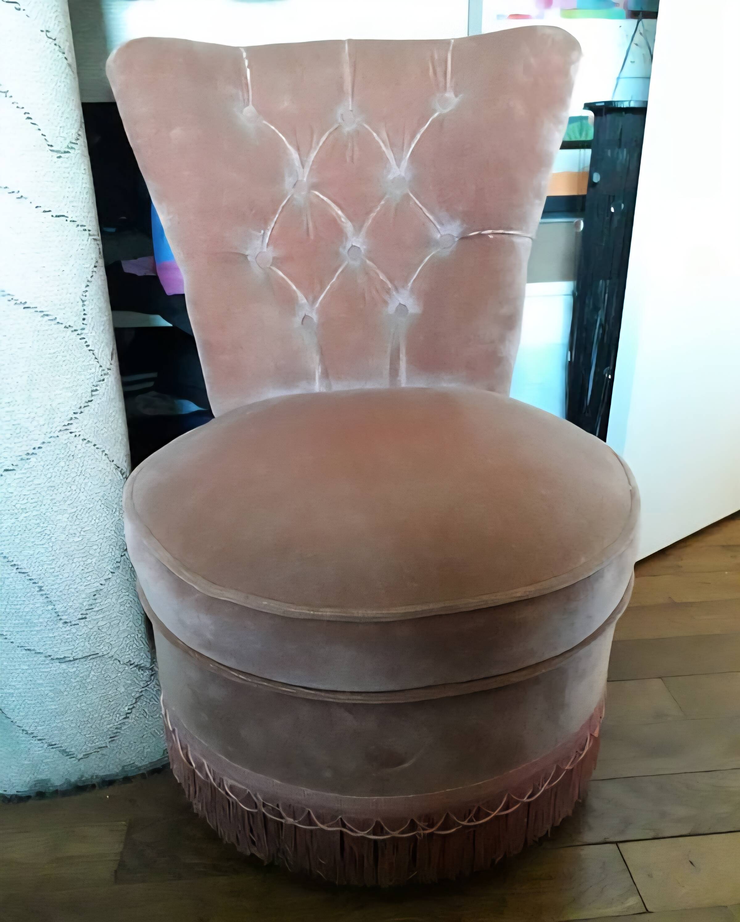 Velvet armchair