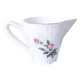 Pot à lait Luneville KG France, décor roses rose