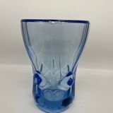 Blue glass vase 1950