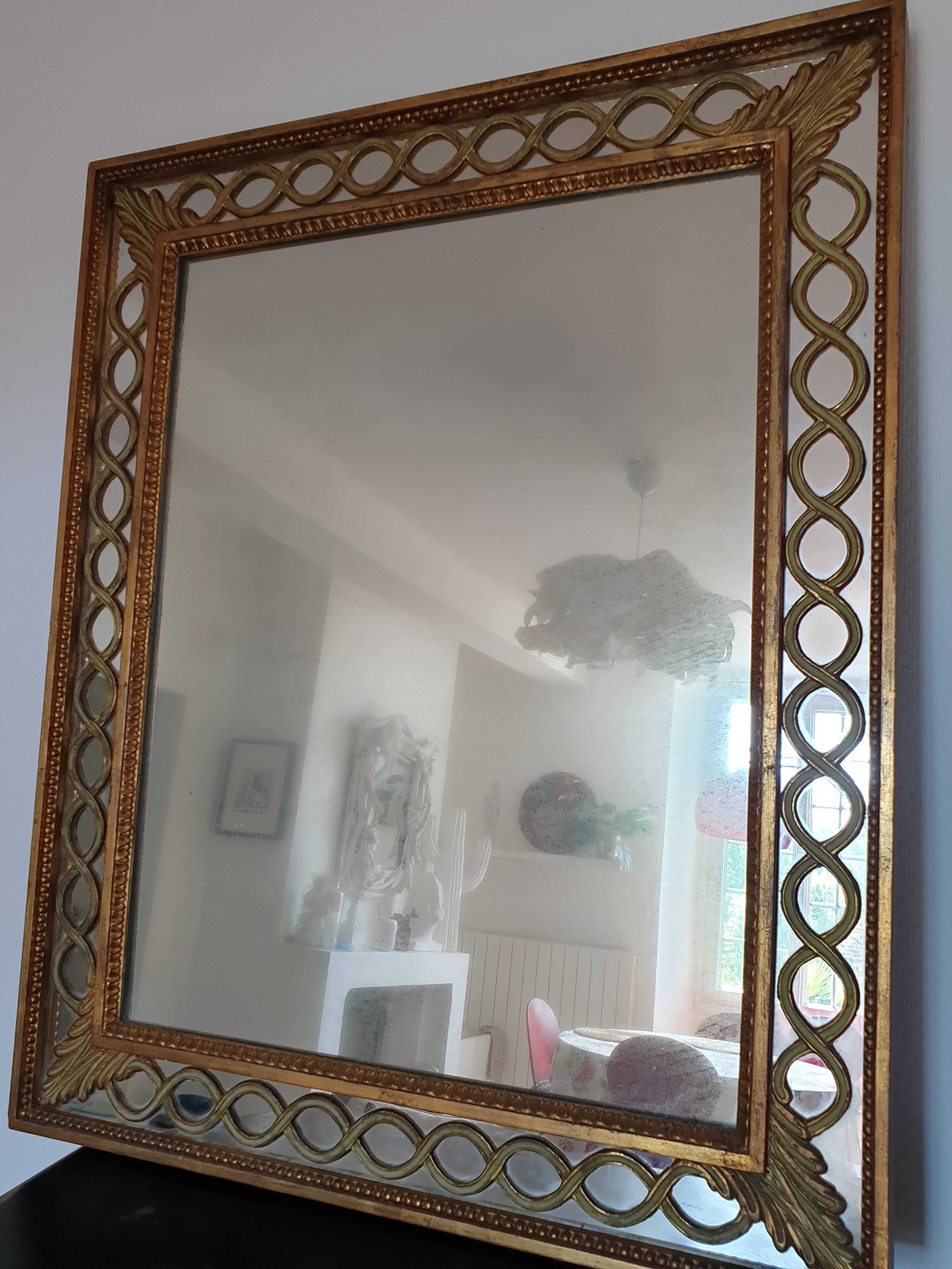 Classic antique mirror in gilded wood