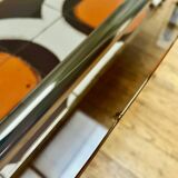 Vintage coffee table in smoked glass and ceramic