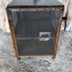 Old wooden pantry cabinet and mesh & vintage metal handle
