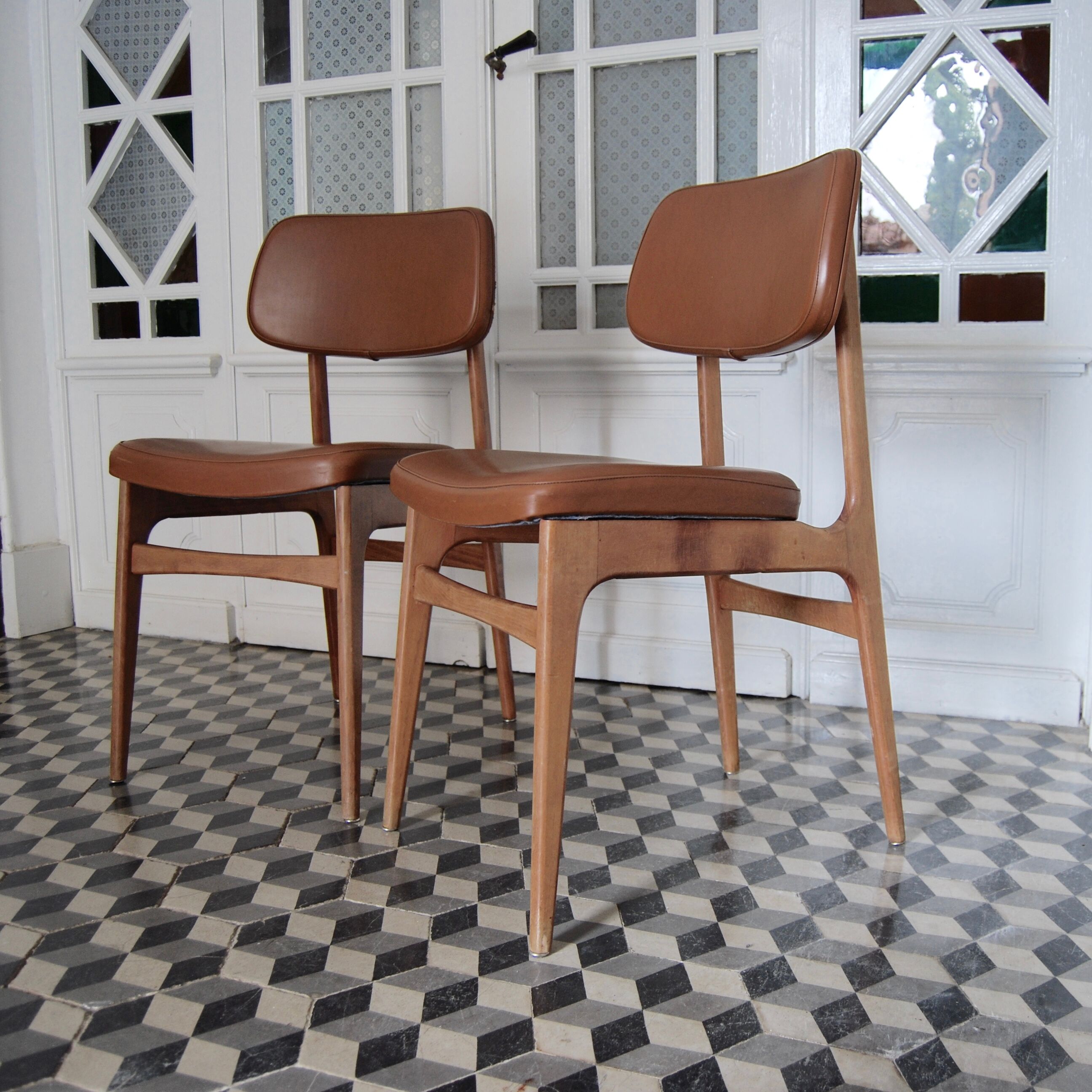 Scandinavian style chairs and wood