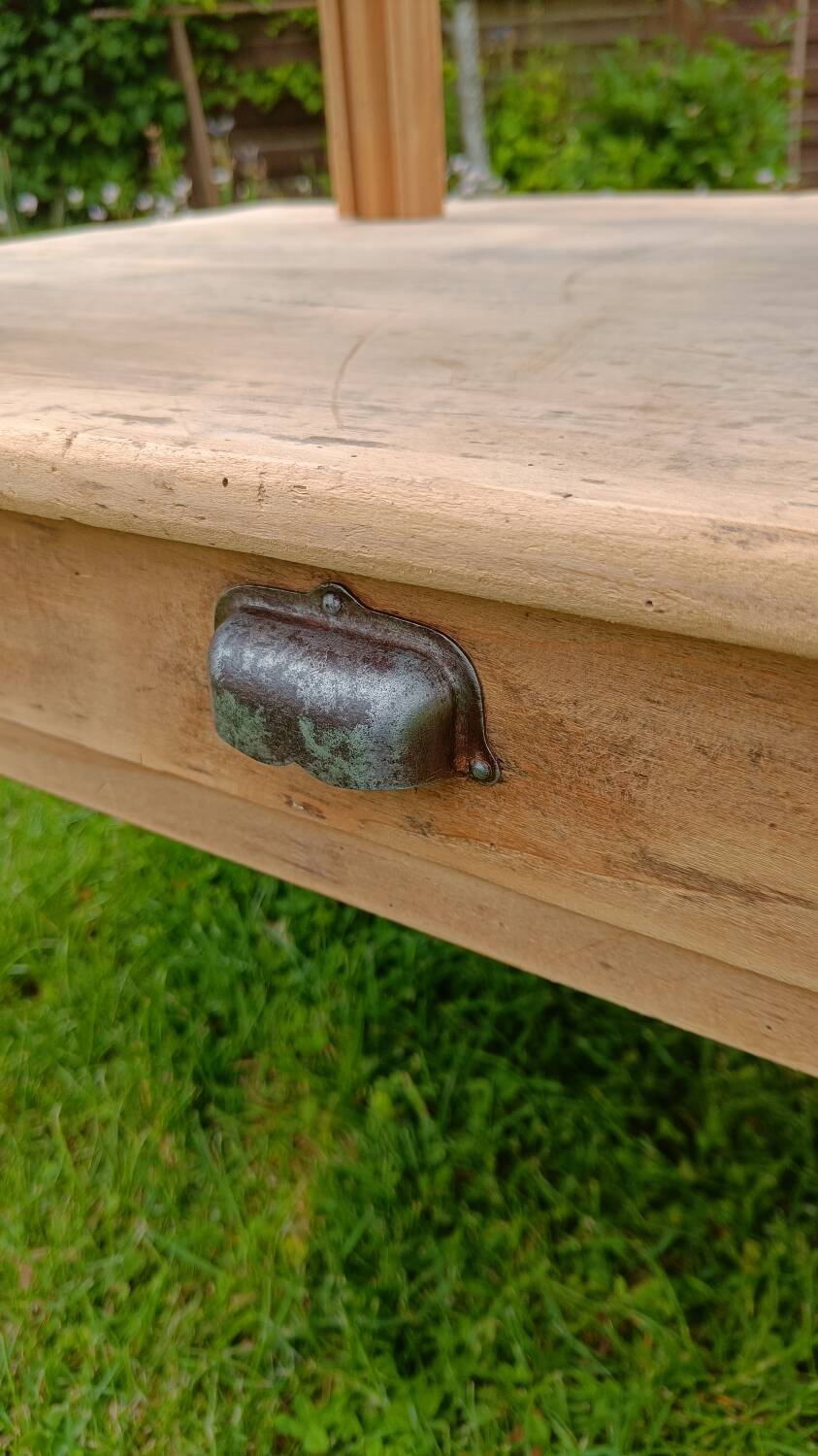 Raw wood coffee table