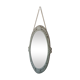Oval mirror Art Deco patinated linen