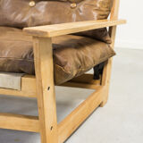 3-seater oak sofa by Vatne Mobler 1960