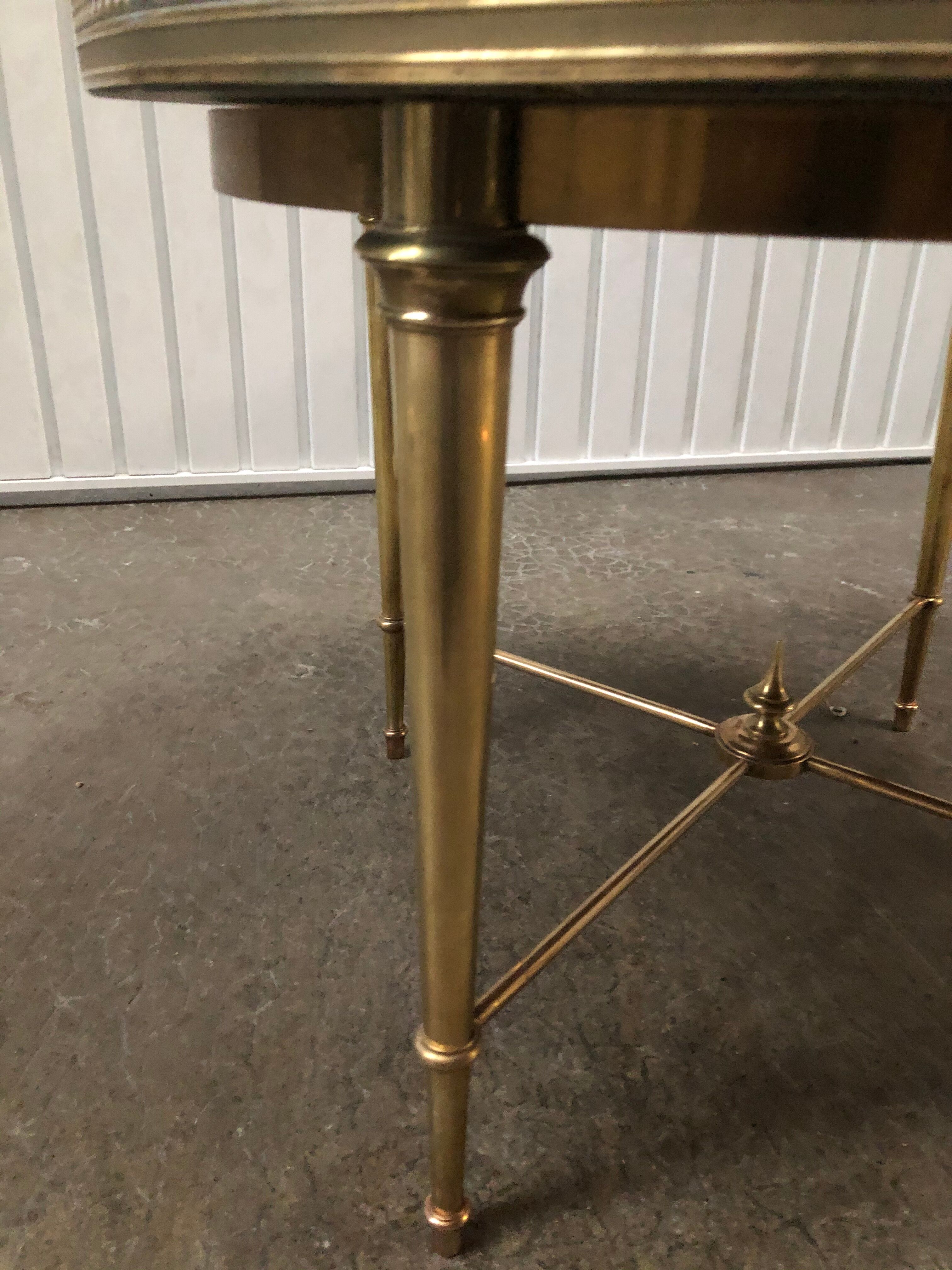 Table basse laiton et marbre