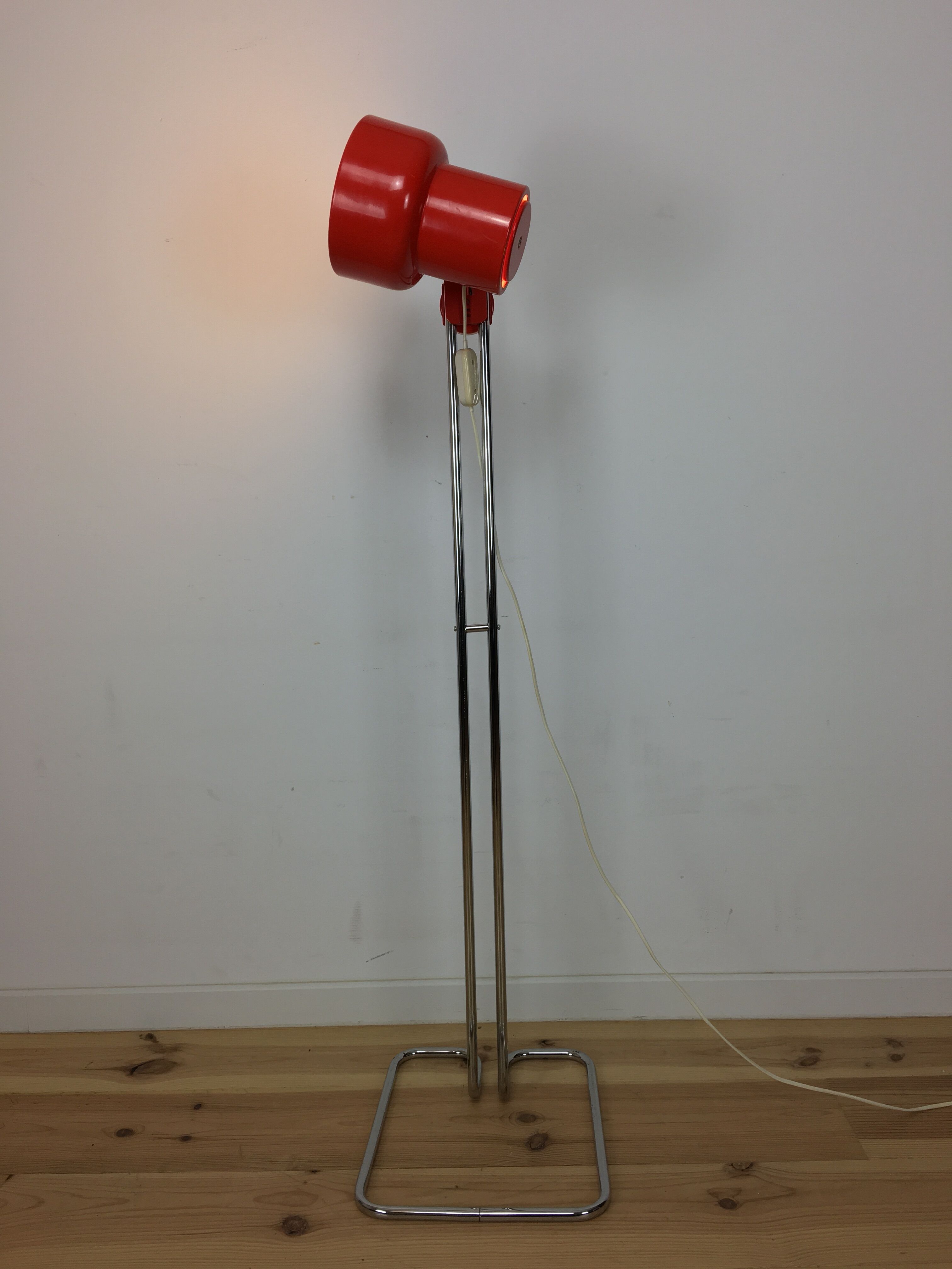 Lamppost for Ikea, space age, orange spot, 70s