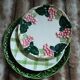 3 mismatched vintage dinner plates