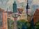 'Monument' - Vintage mid century swedish oil painting