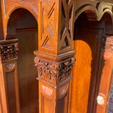 Walnut Cabinet with Marble Inlays Renaissance Style