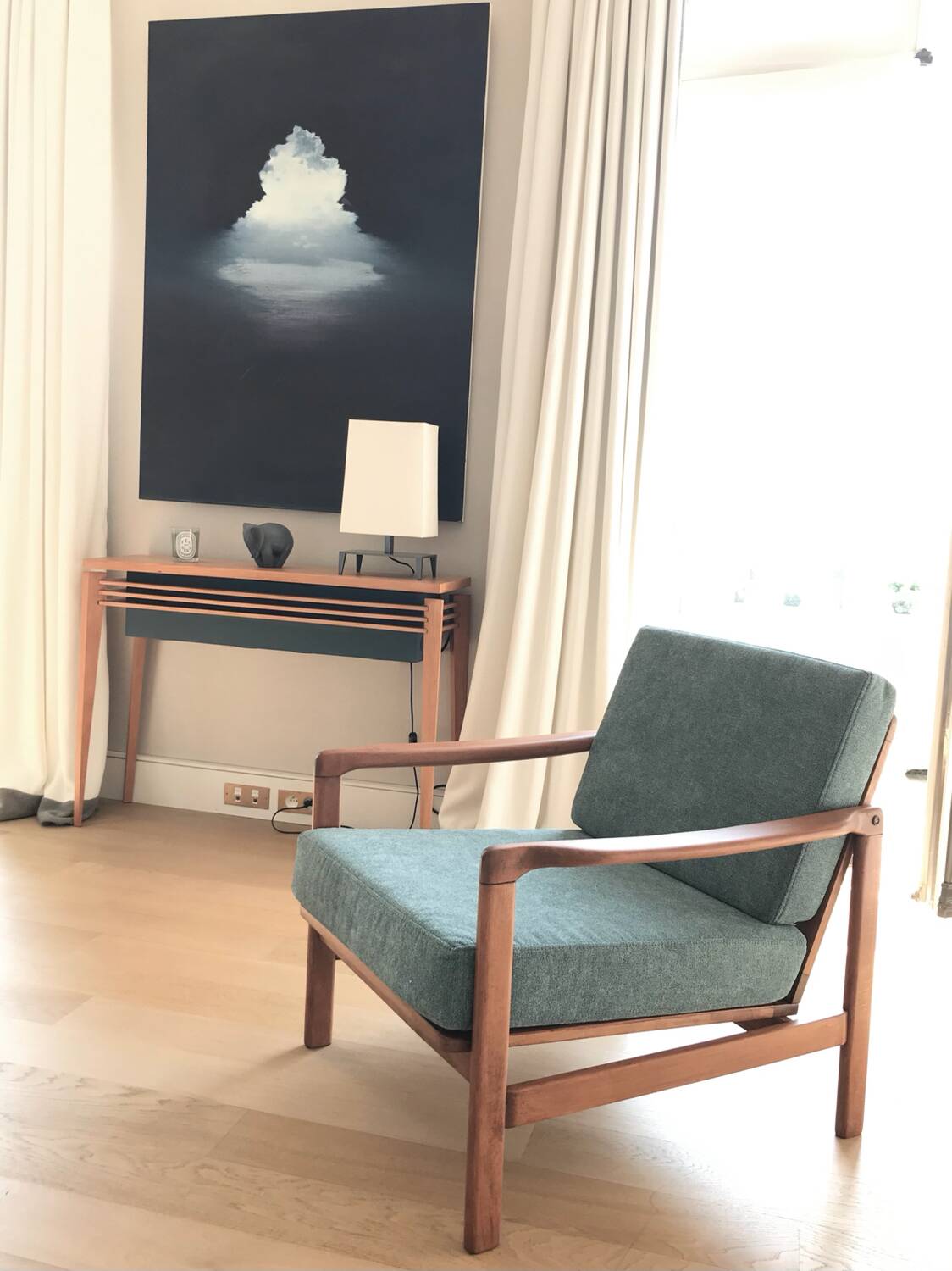Olive heather BZ armchair