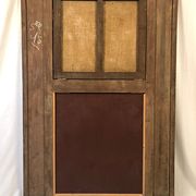 Trumeau in green lacquered wood, gold rechampi Louis XVI style, Nineteenth