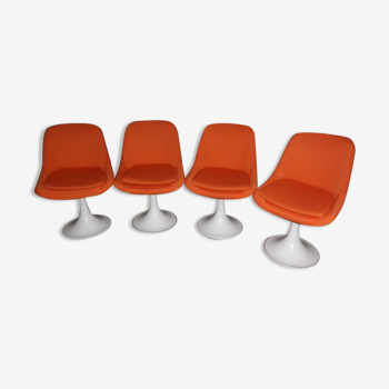 Lot de 4 chaises des années 70