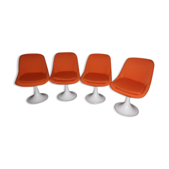 Lot de 4 chaises des années 70