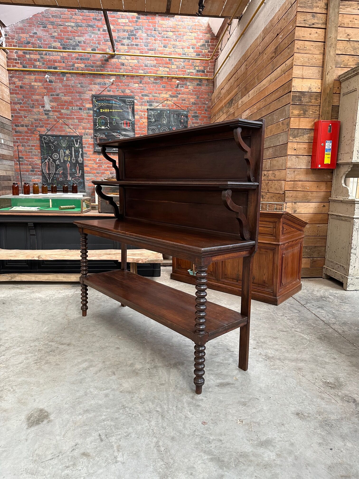 Late nineteenth century oak shop furniture