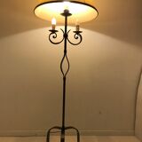 Tripod floor lamp in bronze Louis XV style