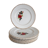 7 dessert plates Moulin de Loups model Bologna