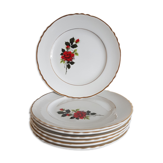7 assiettes à dessert Moulin de Loups modèle Bologne