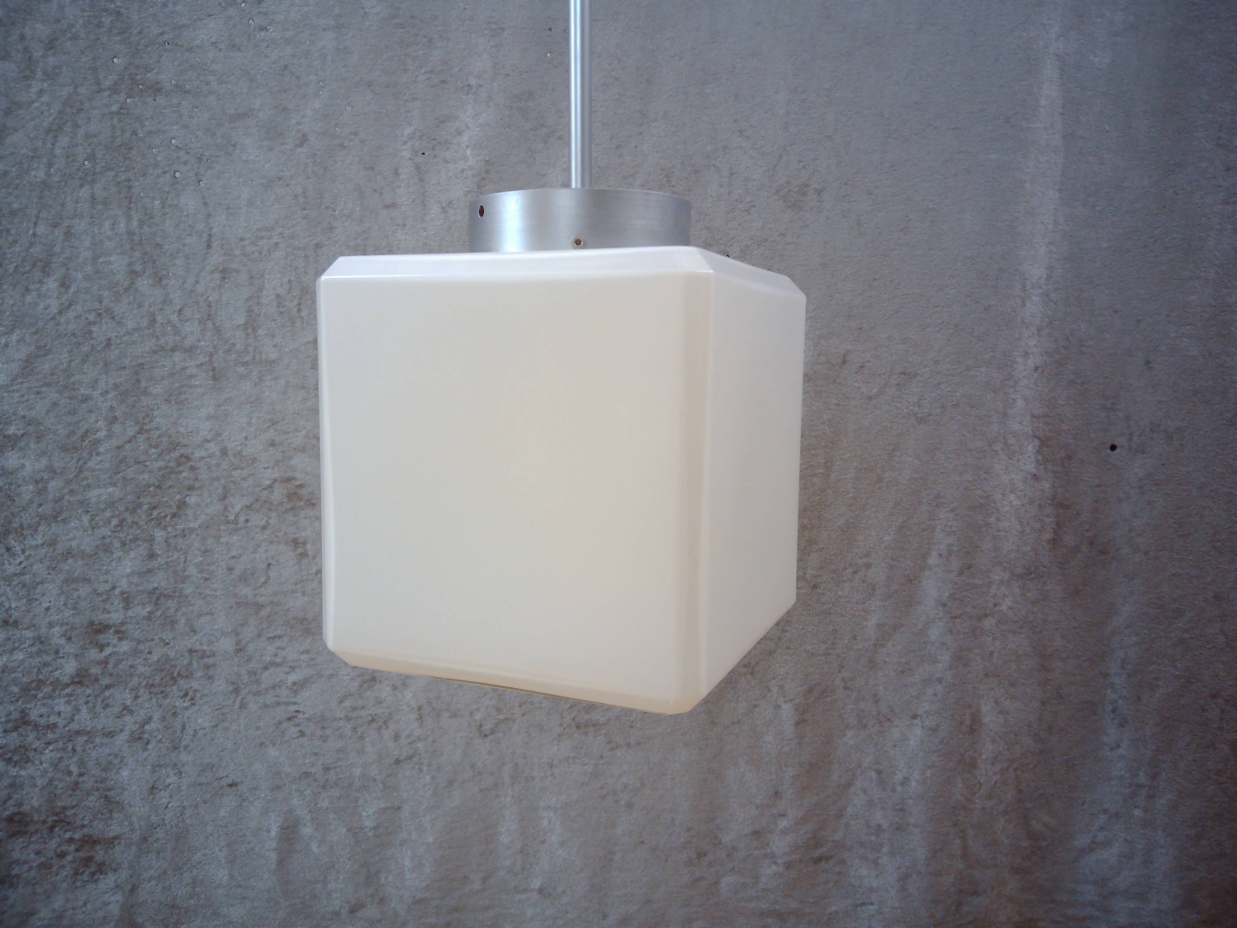 Square glass ceiling lamp