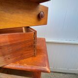 Vintage 1950s white wooden chest of drawers/storage unit