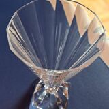 9 crystal d'arques wine glasses pyramid model designer Jacques Durand 80s