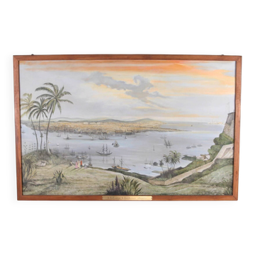 Grand tableau « le port de la Havane en 1890 »