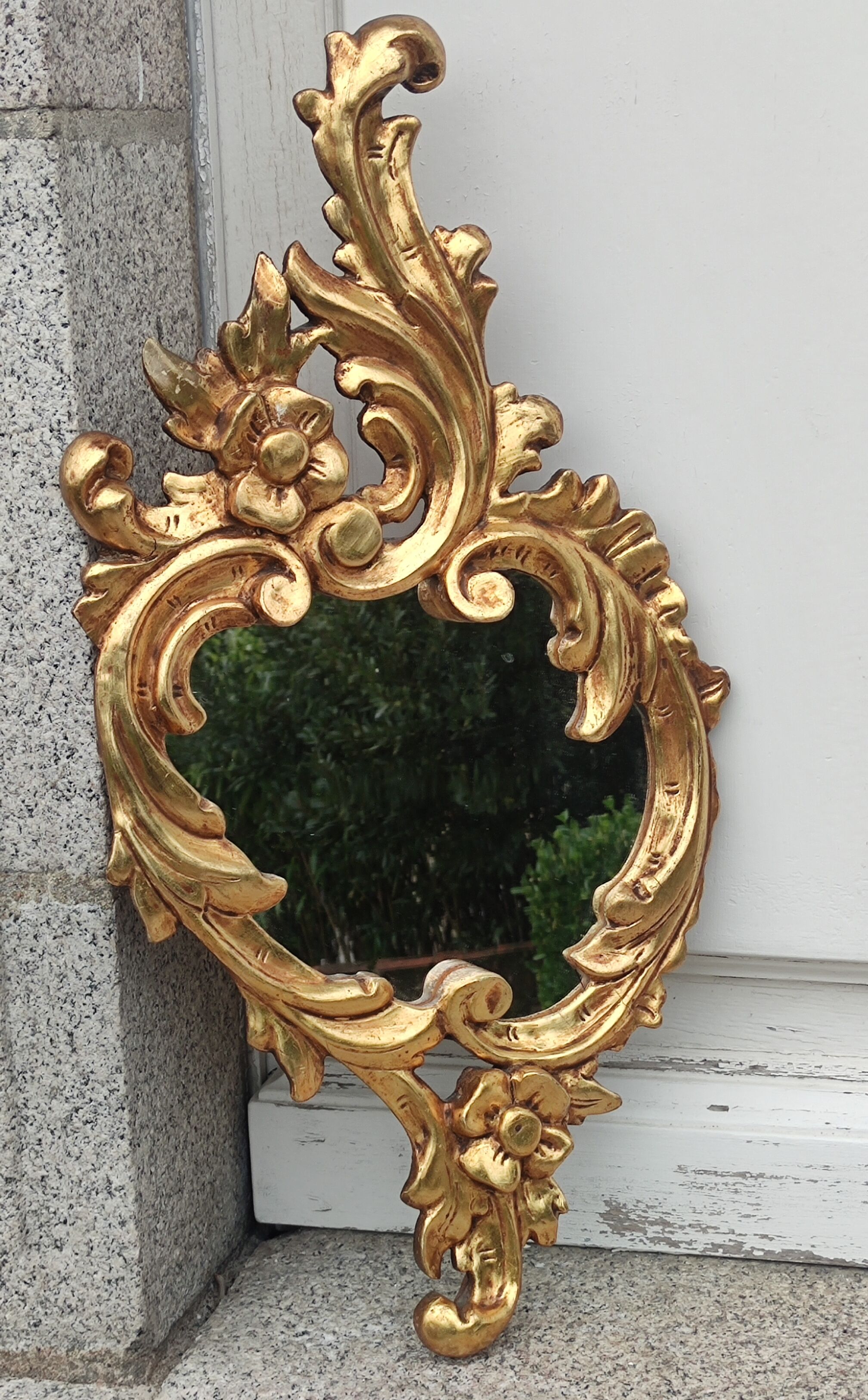 Old gilded mirror Louis XV style