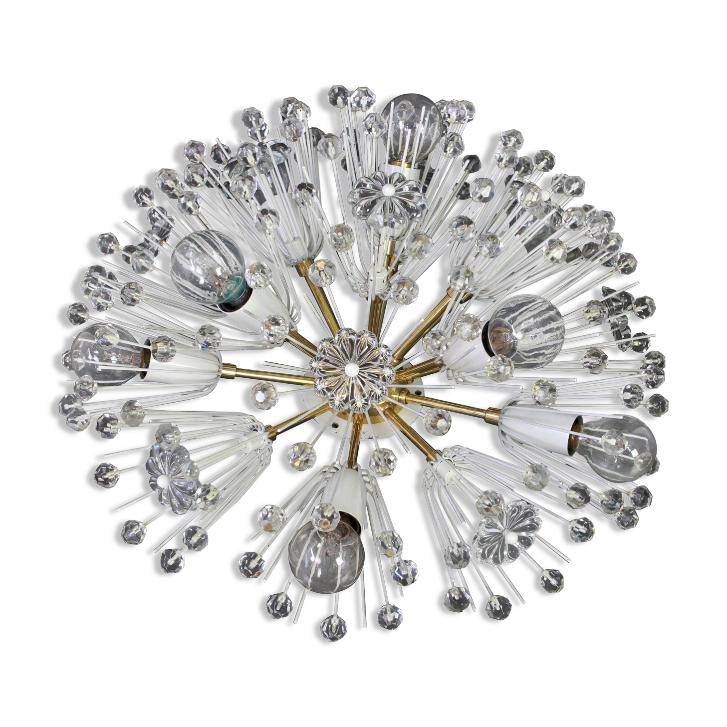 Brass star chandelier by Emil Stejnar, Austria, 1960s.