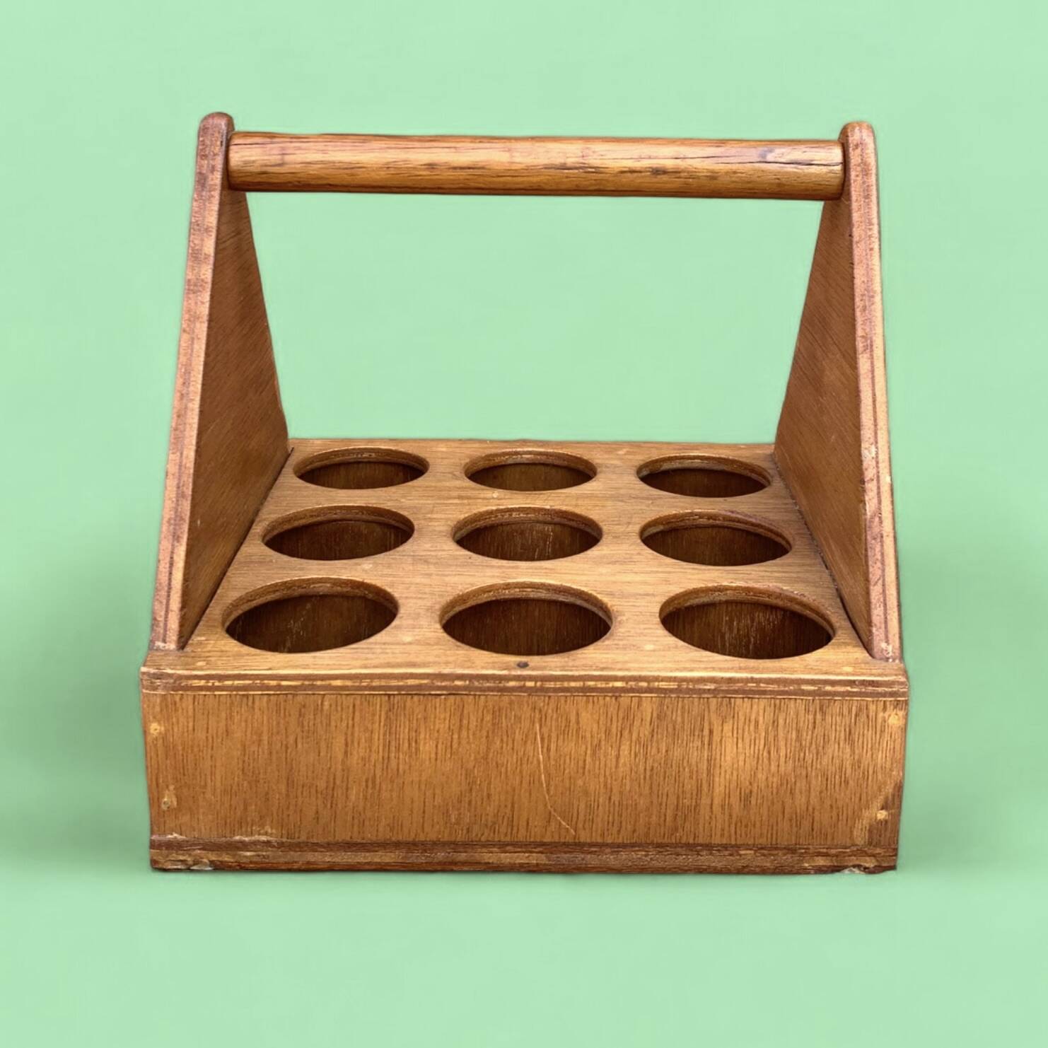 Vintage wooden glass holder