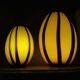 Set of 2 Italian lamps in Volux glass, 80s