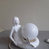 Opaline lamp siren 70s 80s